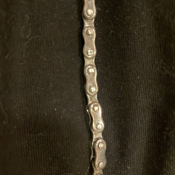 Bracelet, bike chain sterling silver women’s - Picture 2 of 4